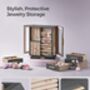 Rotating Jewellery Box With Drawers And Glass Window, thumbnail 3 of 6