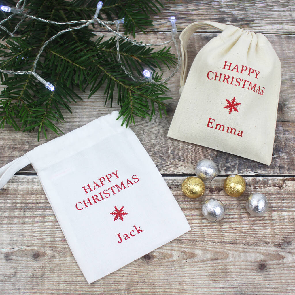 happy christmas snowflake mini gift bags by farmhouse & co ...