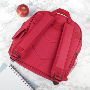 Personalised Girl's Red Mini Rucksack, 4 of 12