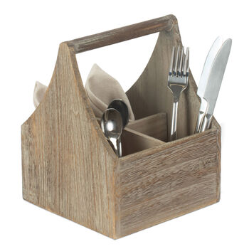 Wooden Four Section Cutlery Holder, 2 of 2