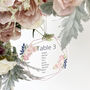 Hexagonal Acrylic Hanging Wedding Table Plan, thumbnail 2 of 12