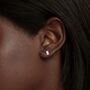 Rectangle Stud Earrings Silver, thumbnail 1 of 4