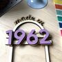 Personalised Wooden 60th Birthday Cake Topper, thumbnail 2 of 5