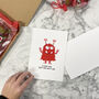 Funny Monster Valentine's Card, thumbnail 2 of 3