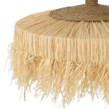 Natural Raffia And Woven Jute Pendant Light, 3 of 8