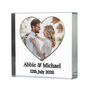 Anniversary Gifts Personalised Photo Glass Ornament, thumbnail 4 of 5