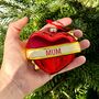 Personalised Heart Glass Tree Decoration With Gift Box, thumbnail 1 of 4