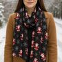 Santa Print Christmas Scarf, thumbnail 2 of 6