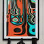 Retro Abstract Wall Art, Orange And Black Shapes, thumbnail 1 of 12