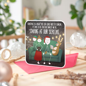 Screens Funny Christmas Card Son Daughter Brother Dad, 4 of 4