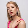 Vintage Hollow Geometric Foil Square Drop Earrings, thumbnail 5 of 8
