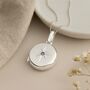 Personalised Sterling Silver December Birthstone Locket – Blue Topaz, thumbnail 5 of 8