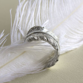 Sterling Silver Feather Ring, 2 of 6