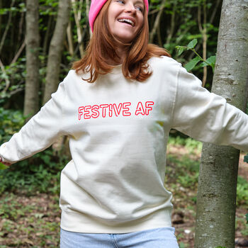 Festive Af Women's Christmas Jumper Sweatshirt, 2 of 7