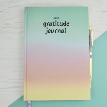 Personalised Daily Gratitude Notebook And Amethyst Crystal Pen, 4 of 6