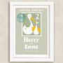Personalised Twins 'Special Delivery' New Babies Print, thumbnail 1 of 5