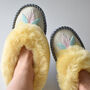 Sunny Sheepskin Moccasin Slippers, thumbnail 1 of 4