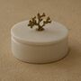 Handmade White Marble Storage Box With Bronze Coral Lid, thumbnail 1 of 2