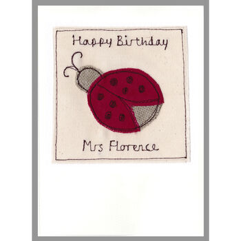 Personalised Ladybird Birthday Card For Her, 7 of 12