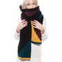 Oversized Statement Colour Block Scarf, thumbnail 2 of 8