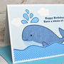 'Whale' Personalised Birthday Card, thumbnail 2 of 3