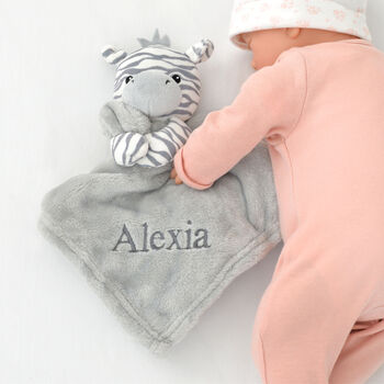 Personalised Zebra Baby Comforter, 6 of 9