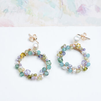 Statement Gemstone Drop Earrings, 3 of 10