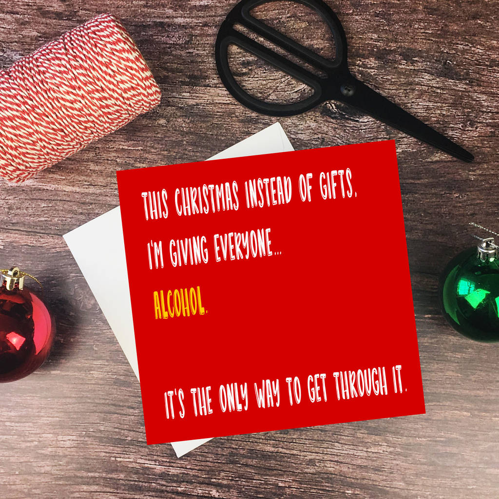 Funny 'alcohol' Christmas Card By The New Witty