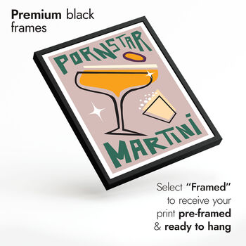Pornstar Martini Print, Cocktail Illustration Art, 4 of 6