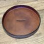 Personalised Chocolate Brown 20cm Round Leather Tray, thumbnail 5 of 10
