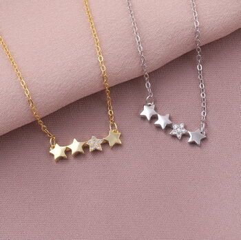 40th Birthday Stars Necklace Sterling Silver, 2 of 7