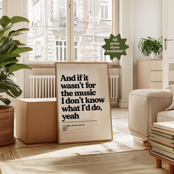 Custom Lyric Print, 5 of 12