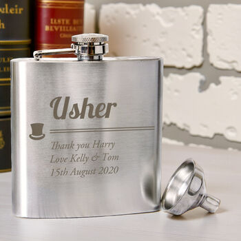 Personalised Wedding Party Hip Flask, 3 of 5
