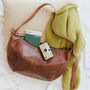 Leather Crescent Crossbody Shoulder Bag, thumbnail 5 of 10