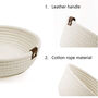 Pack Of Three White Small Woven Storage Basket, thumbnail 4 of 4