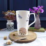 Hedgehog And Bluebell Bone China Latte Mug, thumbnail 2 of 10