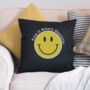Personalised Smiley Cushion Cover, thumbnail 2 of 3