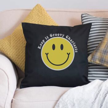 Personalised Smiley Cushion Cover, 2 of 3