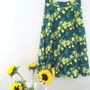 Annie Linen Blend Midi Skirt In Lemon Print, thumbnail 2 of 6