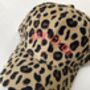 Personalised Slogan Leopard Print Cap, thumbnail 3 of 3