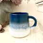 Ombre Glaze Blue Stoneware Mug, thumbnail 6 of 6