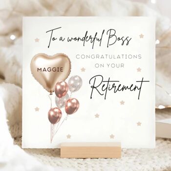 Retirement Personalised Luxury Textured Card Customisable, 3 of 7