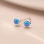 Mini Sterling Silver Aegean Opal Stud Earrings, thumbnail 9 of 12