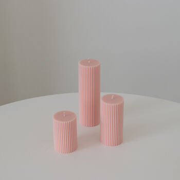 Pastel Ribbed Candle, 4 of 6