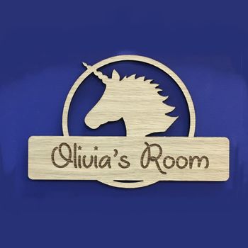 Personalised Unicorn Door Sign, 2 of 2