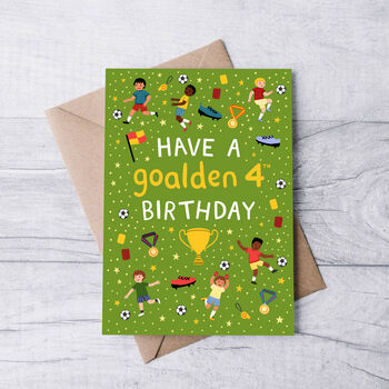 Any Age Football Birthday Card, Boys Birthday Card, 4 of 8