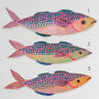 Wooden Mackerel Decorations Pink, thumbnail 2 of 6