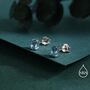 Genuine Topaz Crystal Stud Earrings In Sterling Silver, thumbnail 7 of 12
