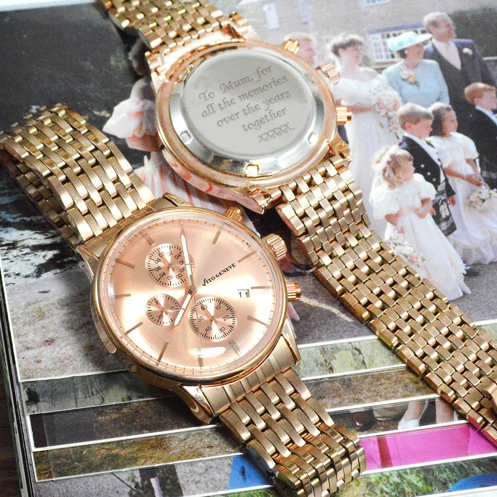 Personalised Women's Rose Gold Coloured Wrist Watch By GiftsOnline4U ...