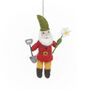Handmade Felt Gilbert Garden Gnome Hanging Decoration, thumbnail 3 of 3
